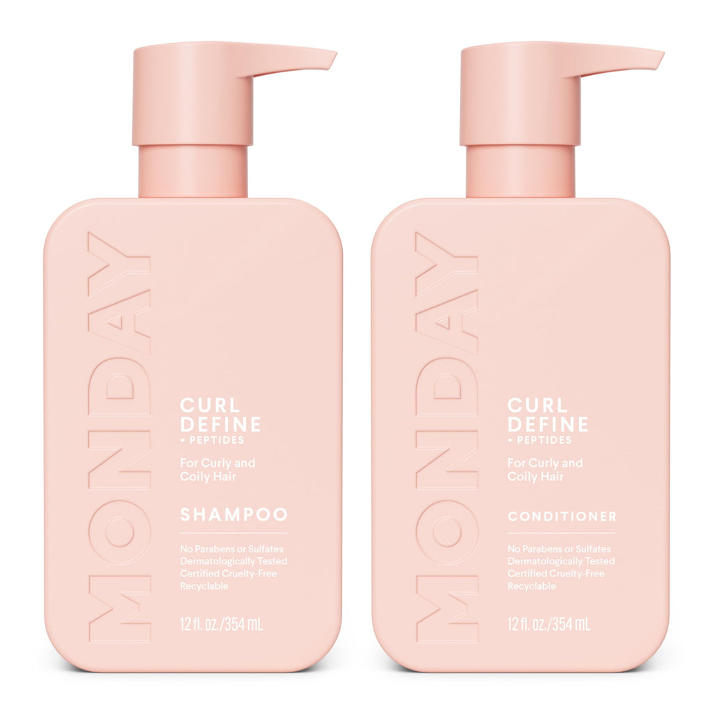 Conjunto de Shampoo e Condicionador Para Cabelos Cacheados MONDAY HAIRCARE 2 Unidades 12oz Cada