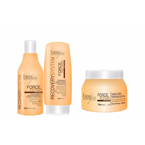 Forever Liss Force Repair Sham + Acondicionador + Mascarilla Kit 3 Productos