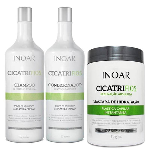 Inoar Cicatrifios Shampoo, Conditioner and Mask Kit