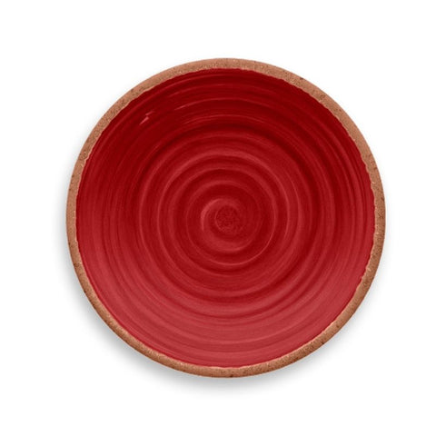 Kit 4 Rustic Dessert Plates Tarhong Melamine Red