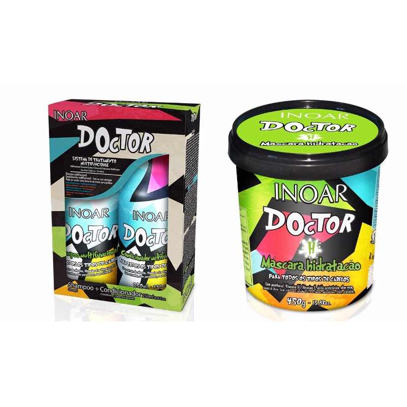Inoar Doctor Kit Duo 2x250ml + Hydration Mask 450g 
