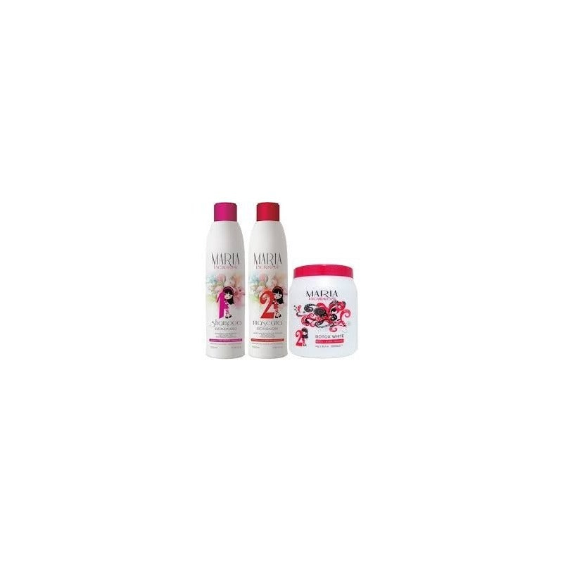 Maria Escandalosa Kit Cepillo Progresivo + Bbtox Blanco 1kg 