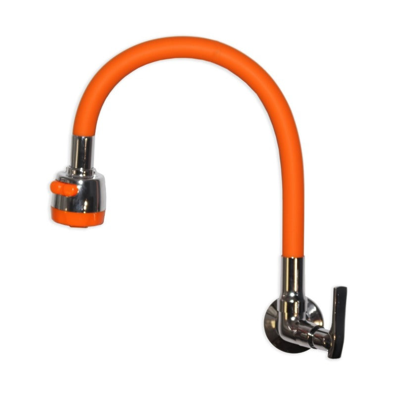 Orange Color Tap with Flexible Rod 1/4 Wall Kitchen