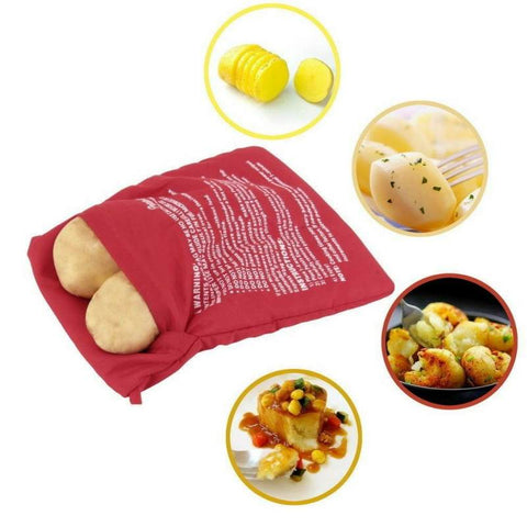 Kit 6 Bolsa Hornear Cocer Patatas Microondas 4 Patatas