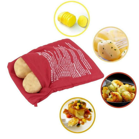 Kit 10 Bag for Baking Cooking Potatoes Microwave 4 Potatoes