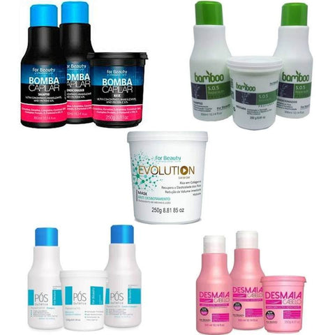 Kit For Beauty (bomba/bambú/desmayo/polvos+kits mascarilla Evol250 
