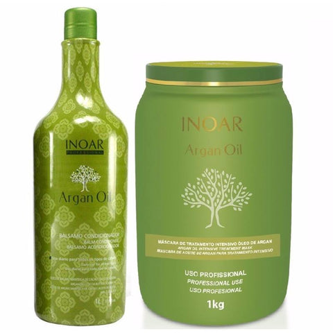 Inoar Argan Oil Conditioner 1 Liter + Argan Oil Mask1kg 