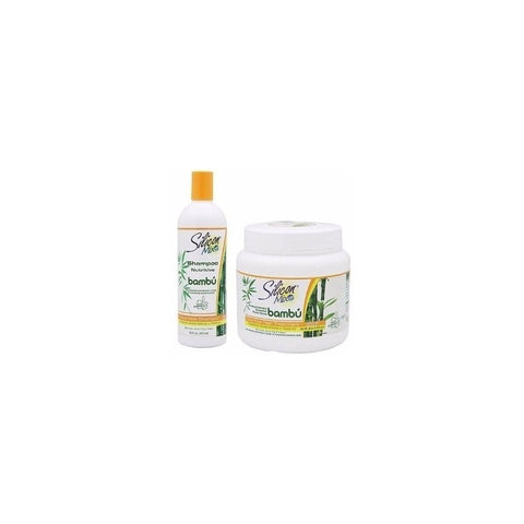Kit Champú Silicon Mix Bambú 473ml Y Máscara De Pestañas 1020ml