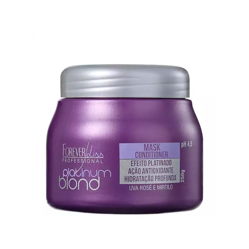 Mask Conditioner Platinum Blond 250g Forever Liss + Brinde