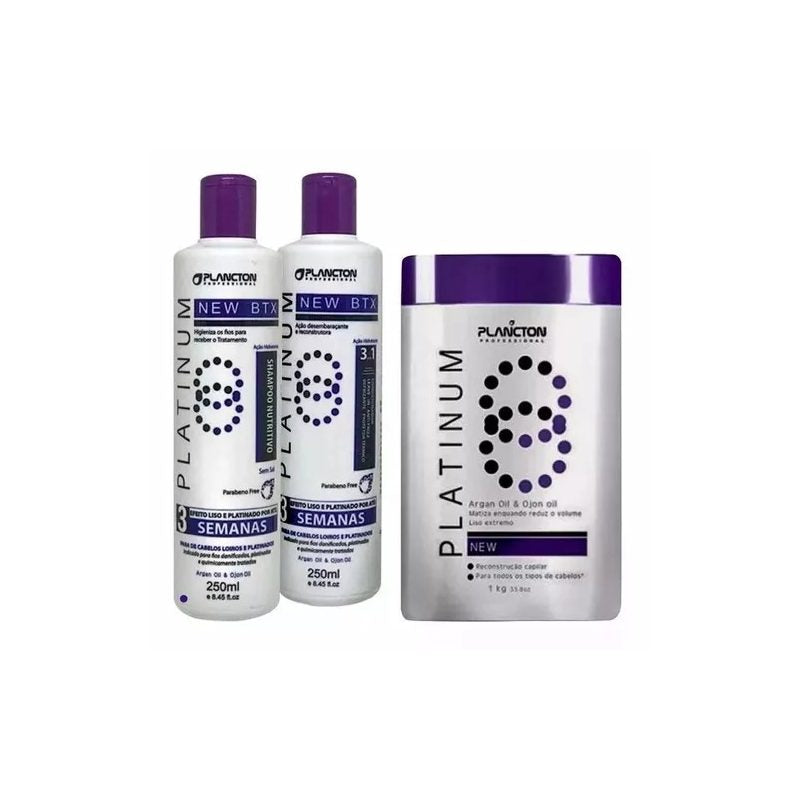 New Platinum Plancton Shampoo, Conditioner and Botox Kit 1kg