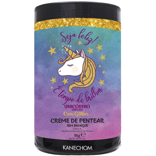 Kanechom Unicórnio Creme Para Pentear Com Glitter 1KG