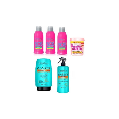 Kit = 3 Sos + 1 tenue + 1 crema para peinar y 1 humidificador para rizos