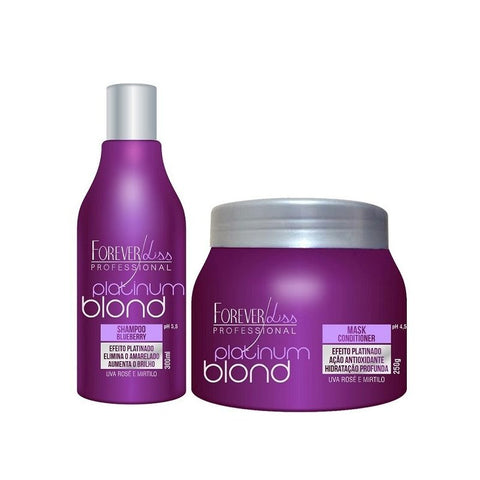 Forever Liss Kit Champú + Mascarilla Tinte Rubio Platino