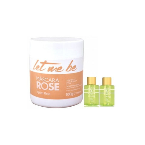 Let Me Be Mascarilla Efecto Rosa Acción Reparadora 500g + 2 Aceites
