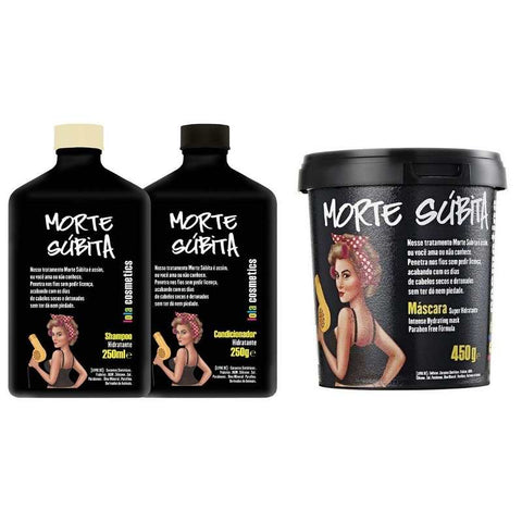 Kit de champú, acondicionador y mascarilla Lola Muerte Súbita