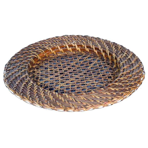 Kit With 12 Pieces Sousplat Round Rattan Rest 33 cm