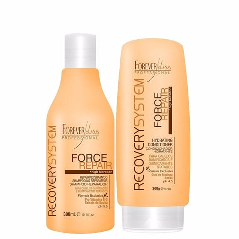 Forever Liss Force Kit Champú Reparador 300ml + Condi 200g