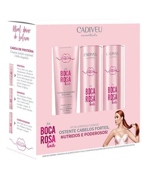 Cadiveu Profesional Boca Rosa Cabello Cuarzo Kit Completo 